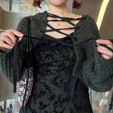 2024 New Elegant Literature And Art French Lazy Retro Style Thin Lace Printed Sling Dress In Summer